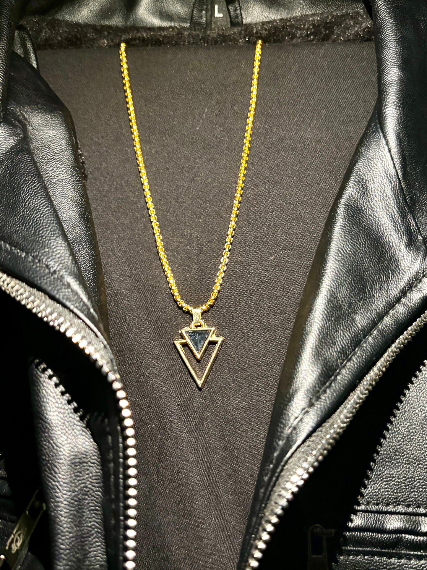 18K gold plated cryptic triangle chain (Limited Edition)