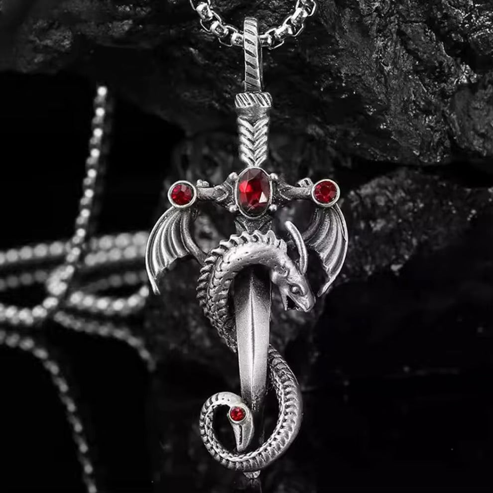 Bloodfang Dragon blade pendant with chain (Limited edition)