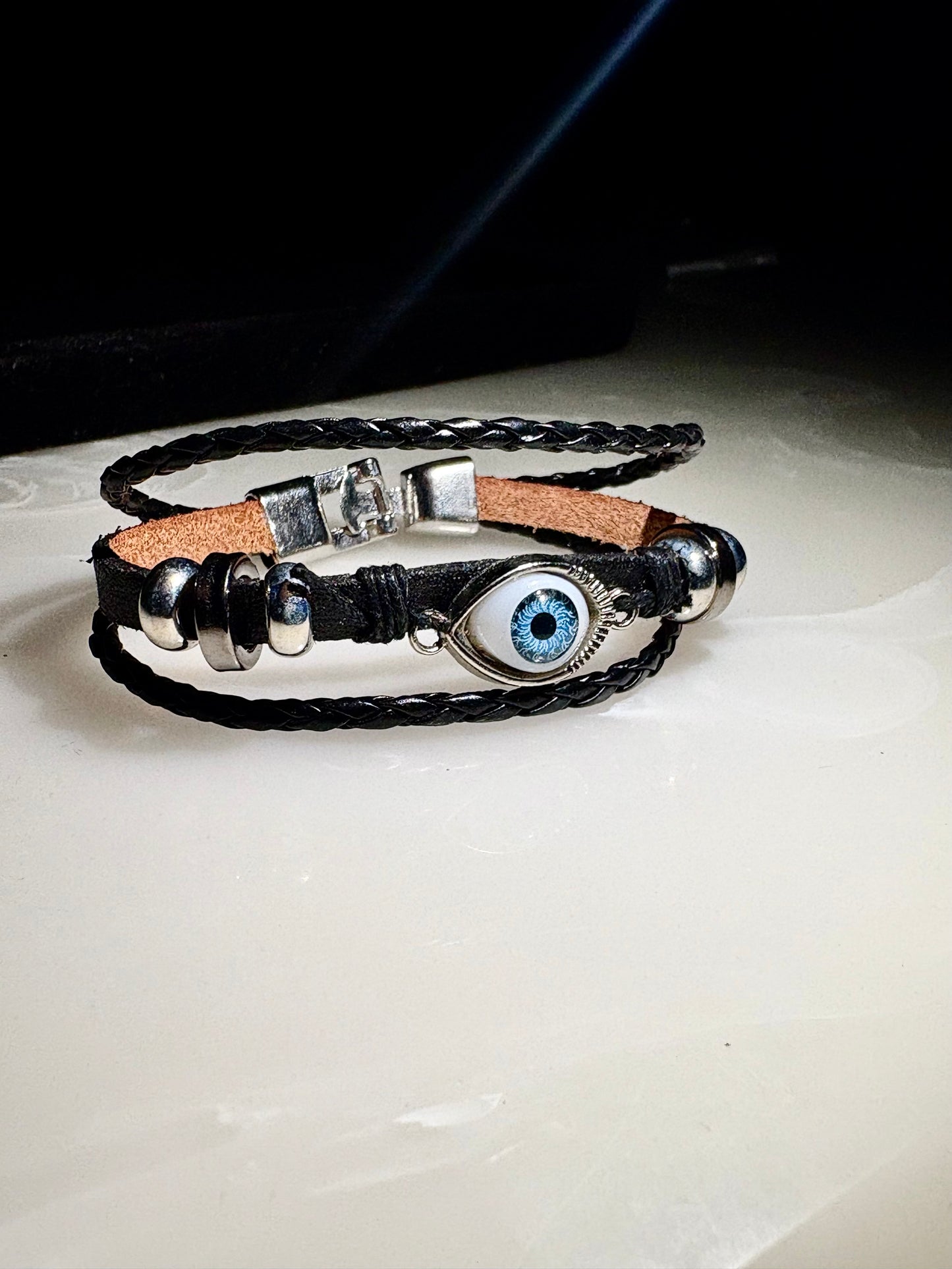 Evil eye leather bracelet (Limited edition)