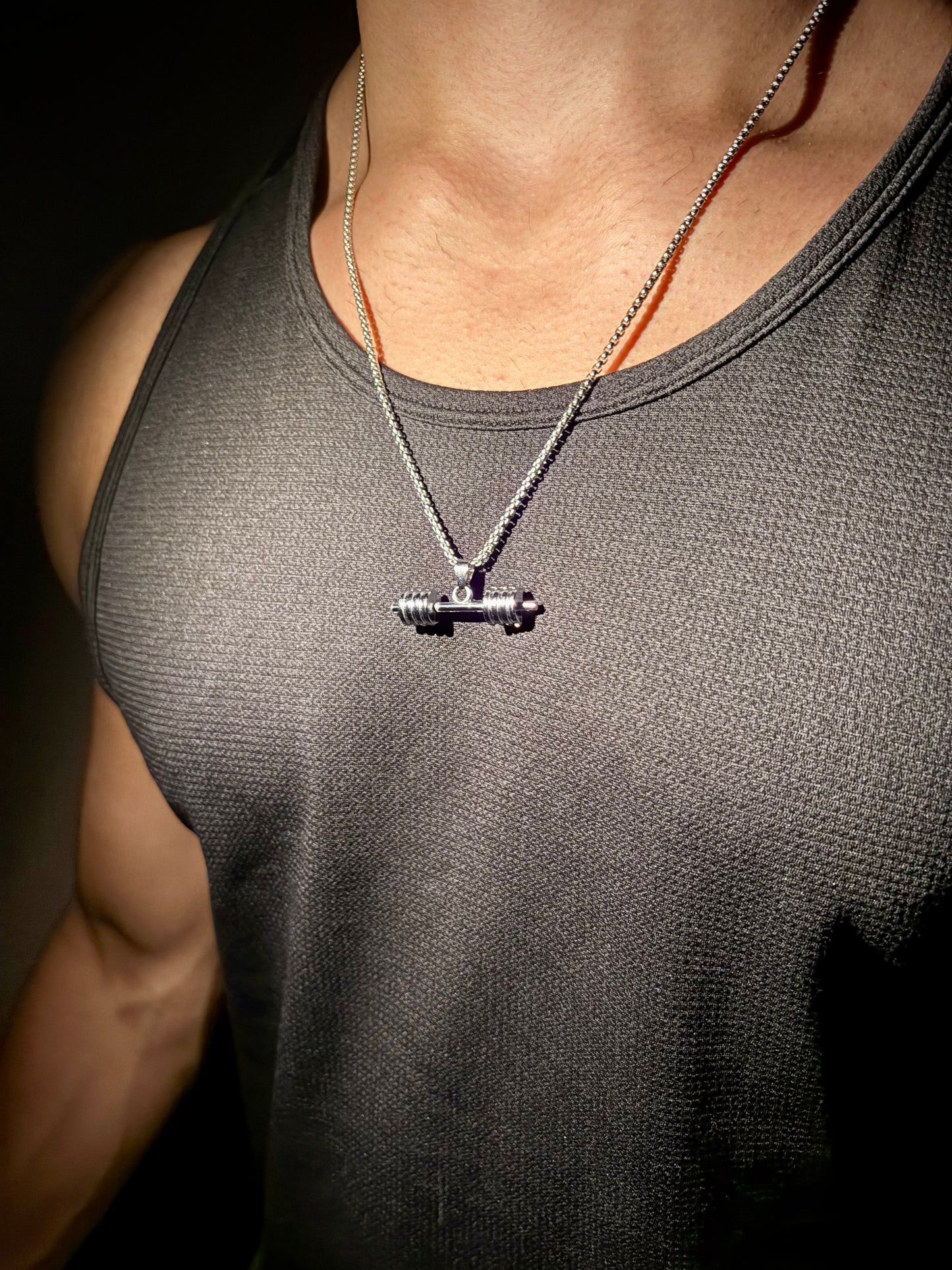 Iron strength pendant with chain