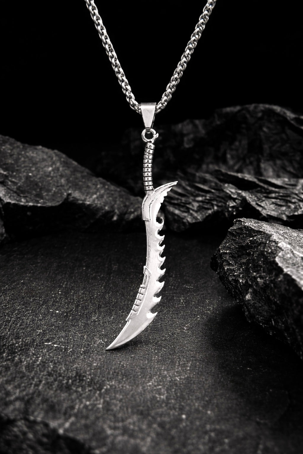 Eternal warrior fang pendant with chain