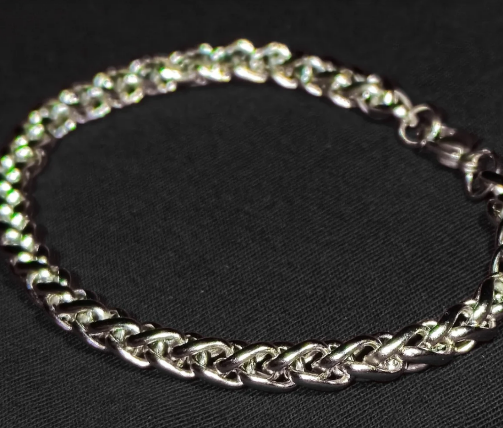 Chrome link bracelet