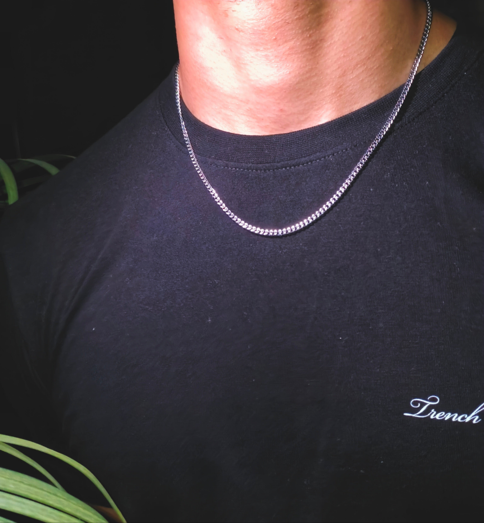 Alpha link sleek chain (Titanium silver)