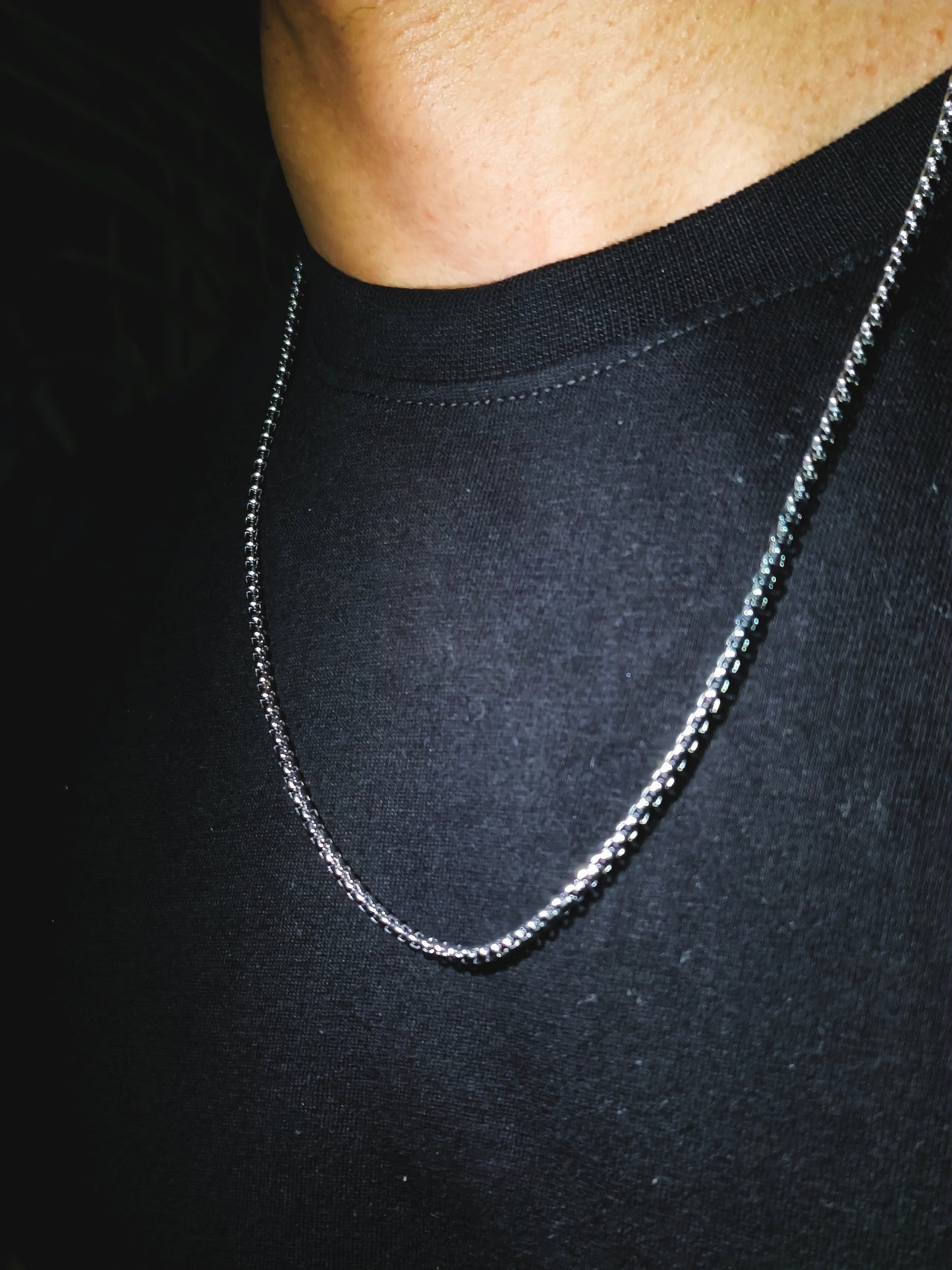 Viper link sleek chain (Titanium silver)