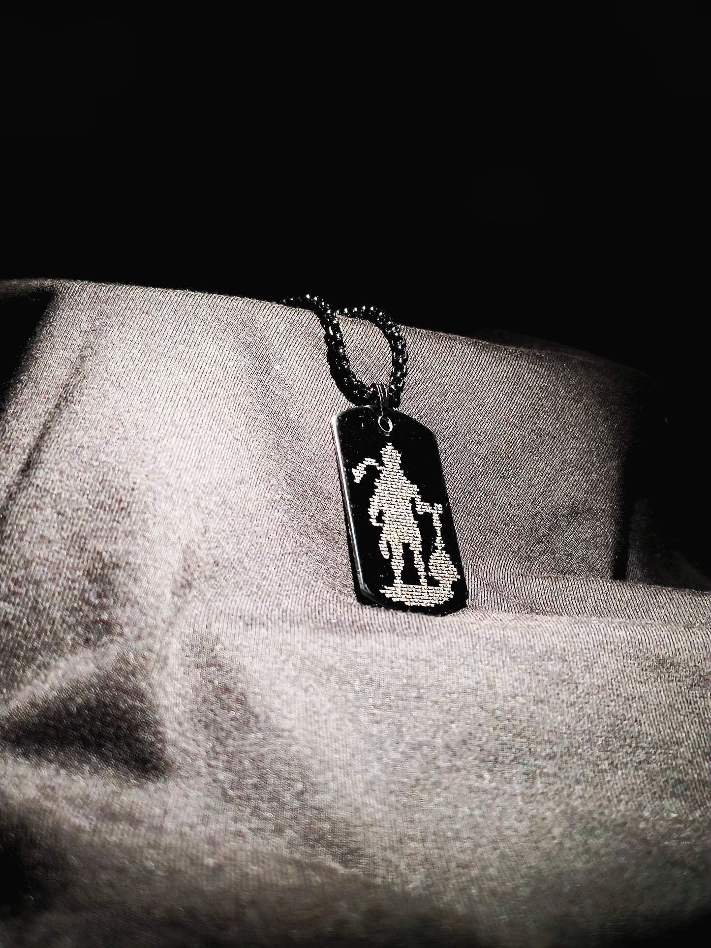 Hanuman chalisa pendant chain (Jet Black Colour)