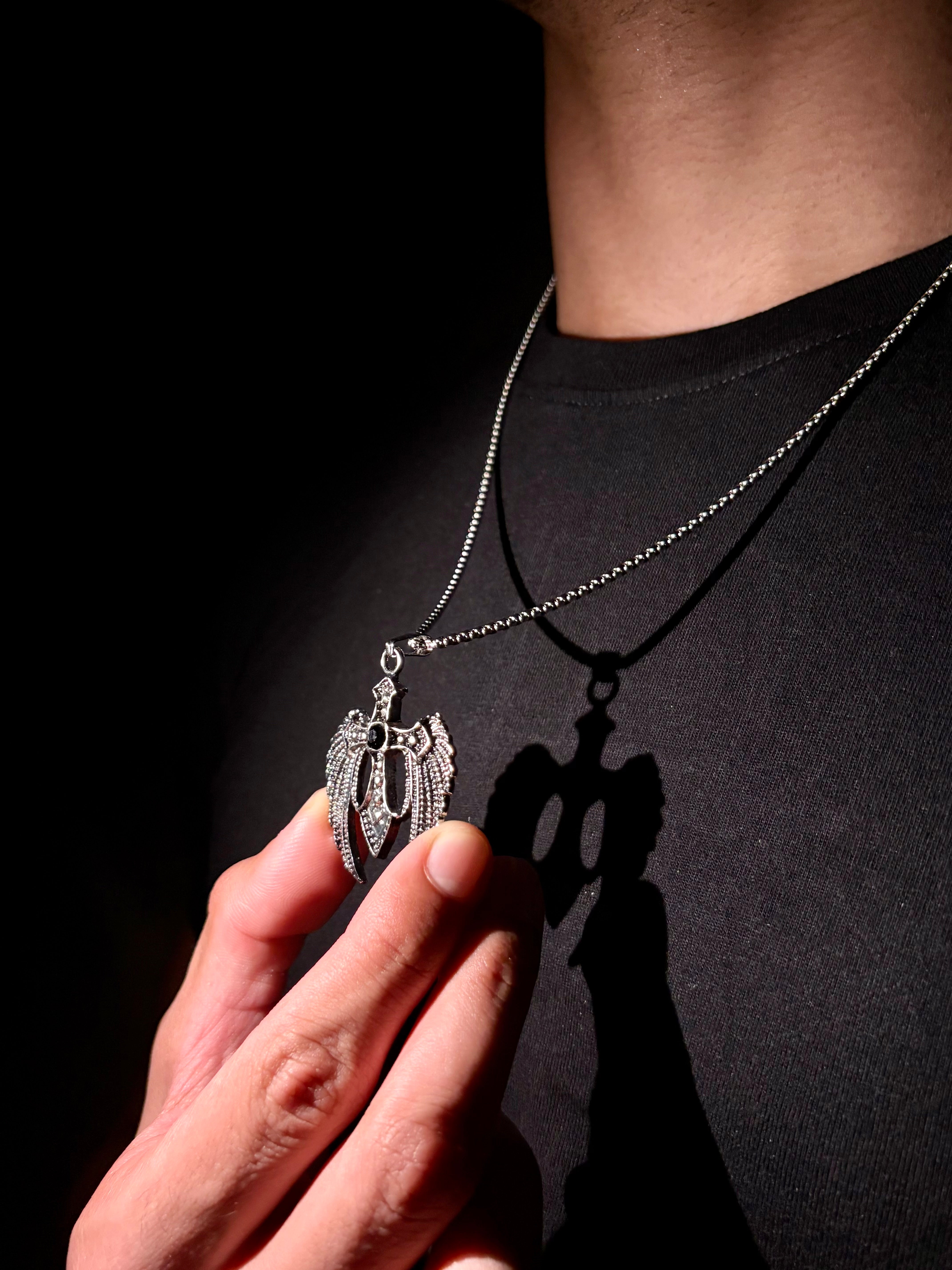 Dark Winged cross pendant chain (Limited Edition) – Gonzo