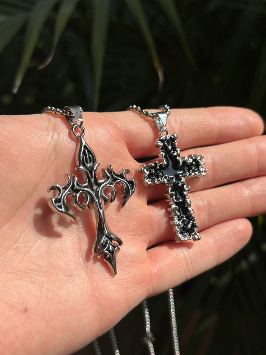 Dragon cross x Frosted eclipse pendant with chain combo (limited edition)