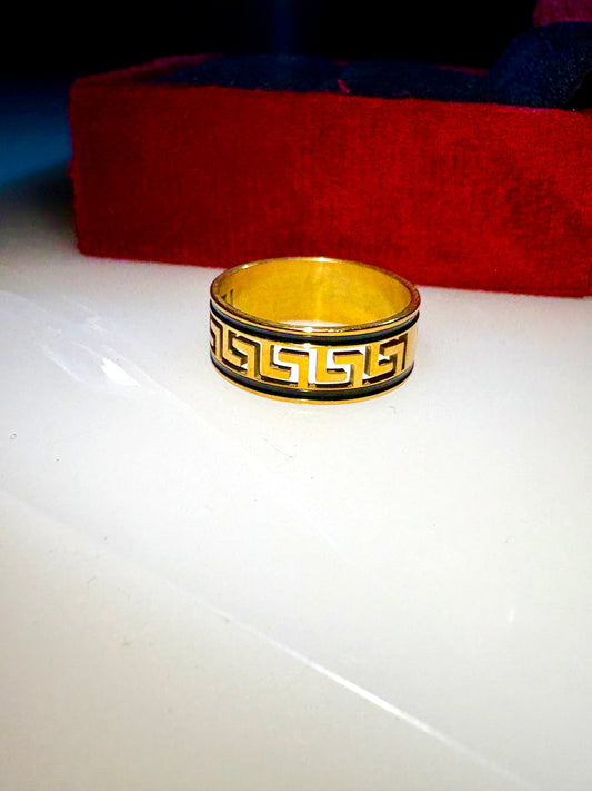 18k gold plated emperial maze band (Size - universal one size)