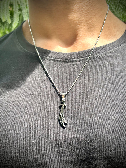 Mini ninja battle sword pendant with chain (Limited edition)