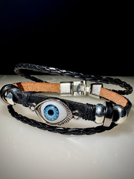 Evil eye leather bracelet (Limited edition)