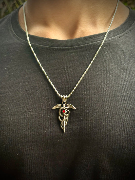 Vampire’s viper cross pendant with chain (Limited edition)