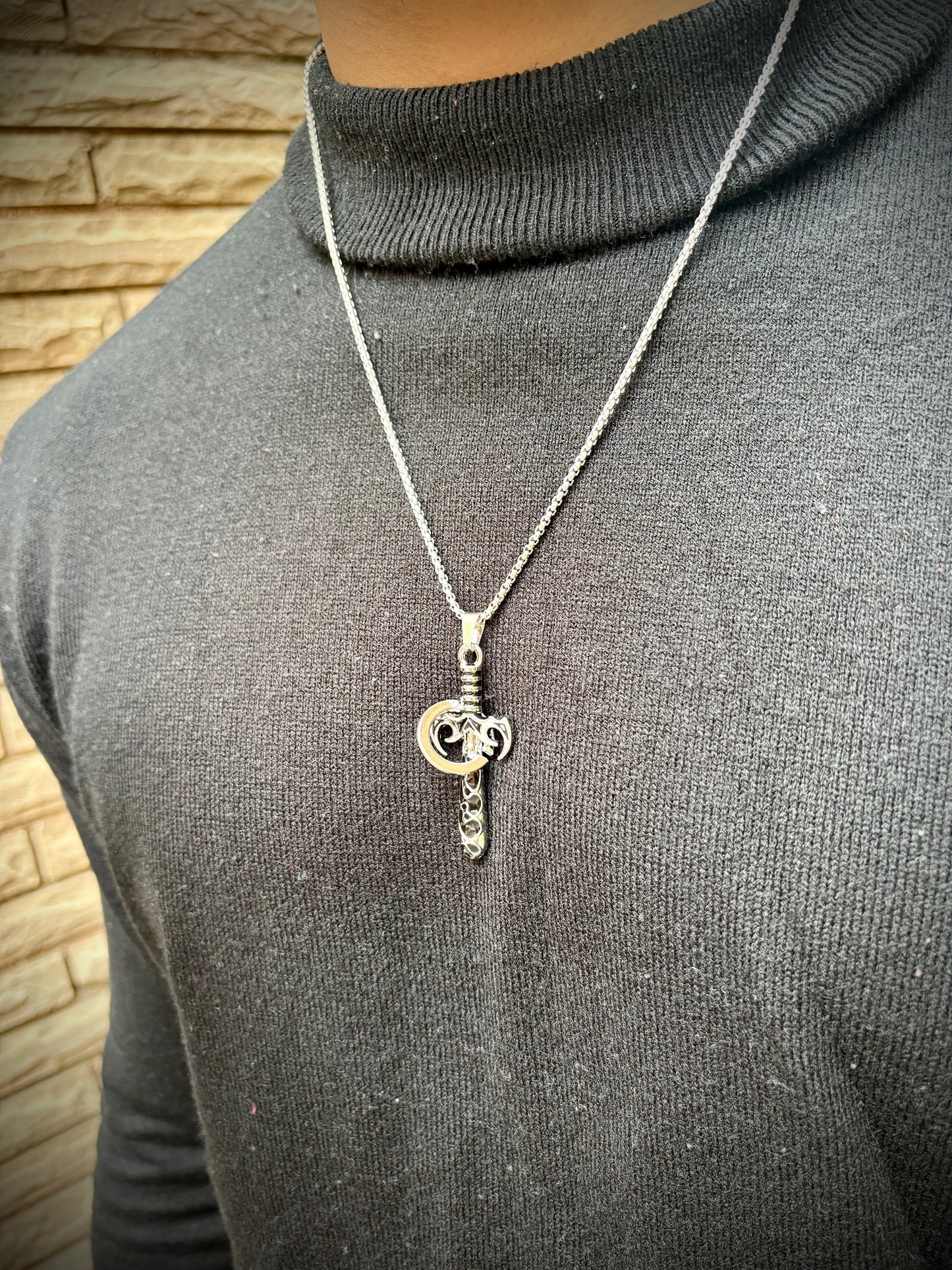 Ninja sword pendant with chain (Limited edition)