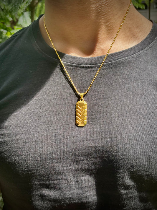 Ignite Gold bar pendant with chain (Limited edition)