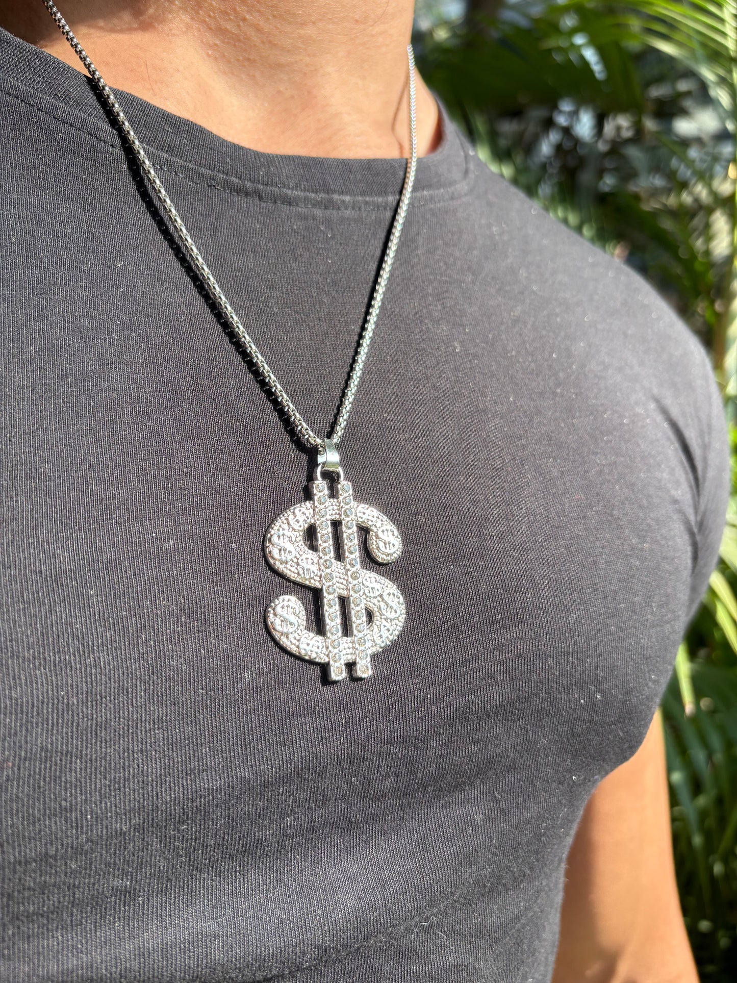 Iced - out Dollar pendant with chain (Limited edition)