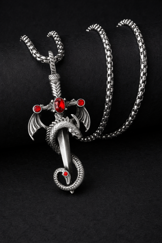 Bloodfang Dragon blade pendant with chain (Limited edition)