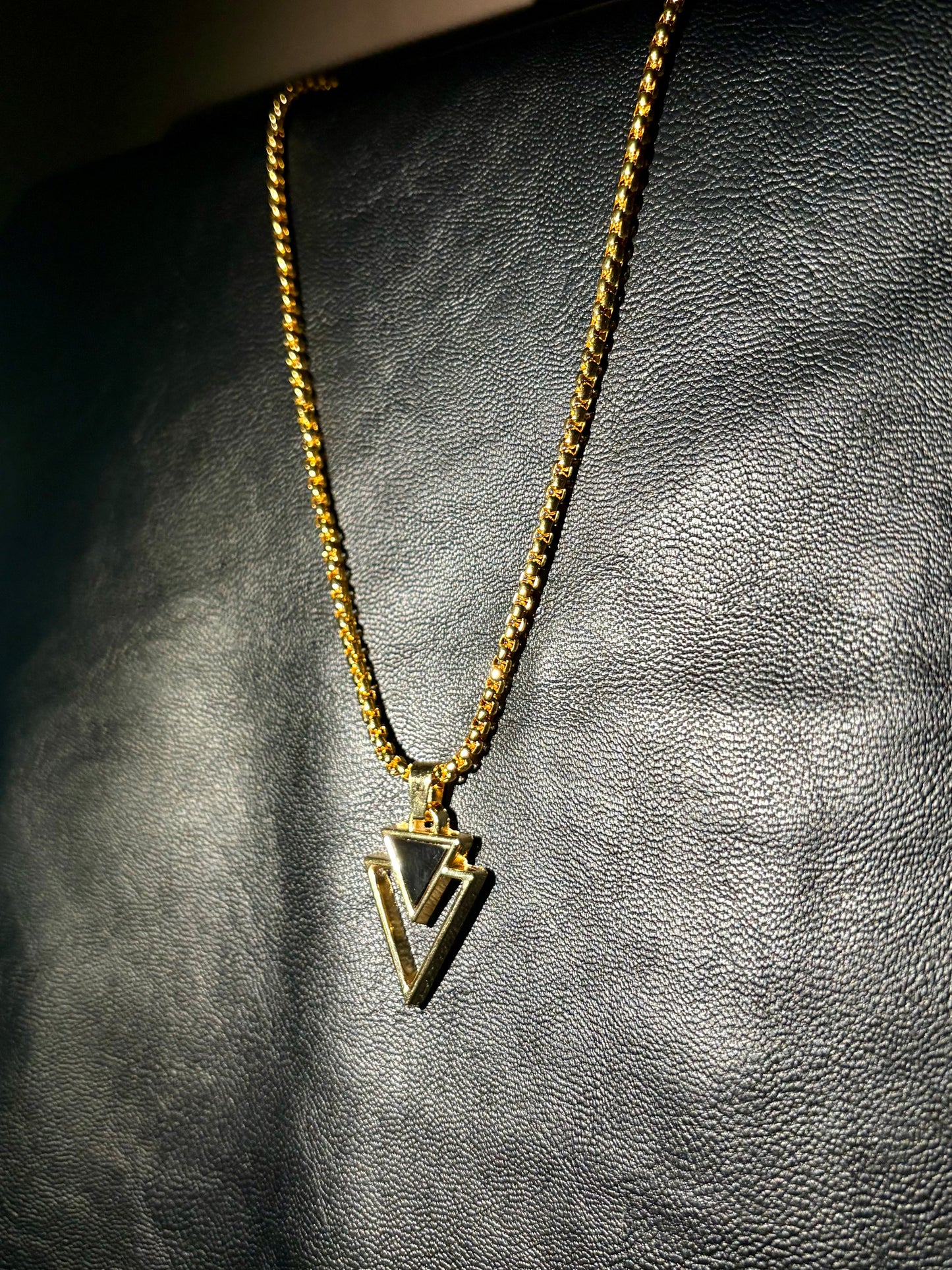 18K gold plated cryptic triangle chain (Limited Edition)