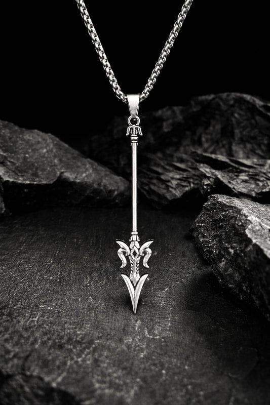 Viking arrow pendant with chain