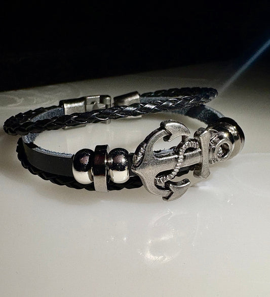 Deep sea anchor leather bracelet (Limited edition)
