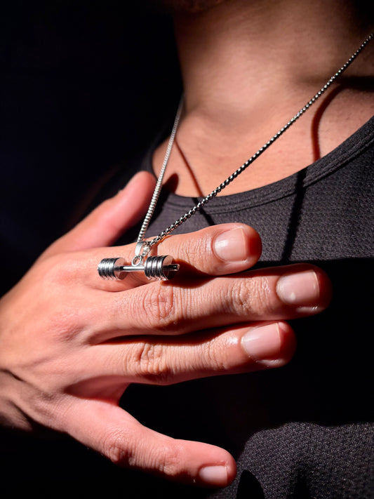 Iron strength pendant with chain