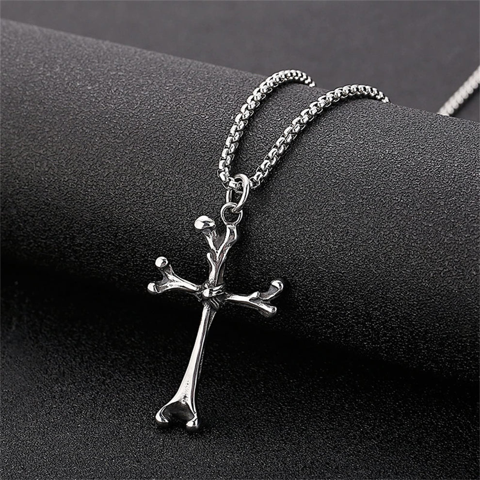 Eternal bone cross pendant with chain (Limited edition) – Gonzo