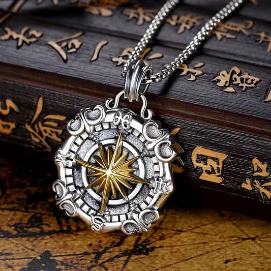 Vintage compass pendant with chain (Limited edition)