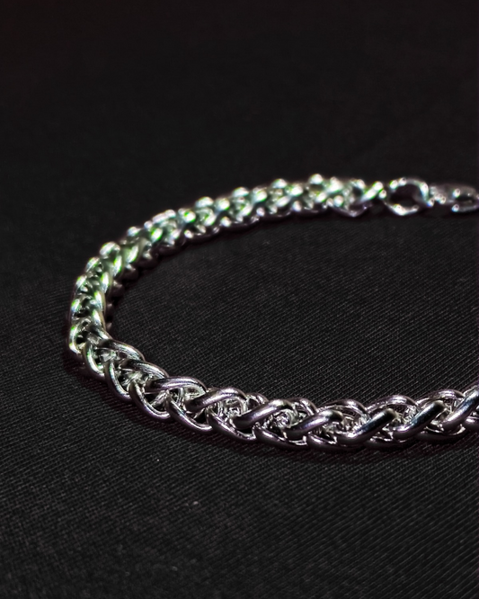 Chrome link bracelet