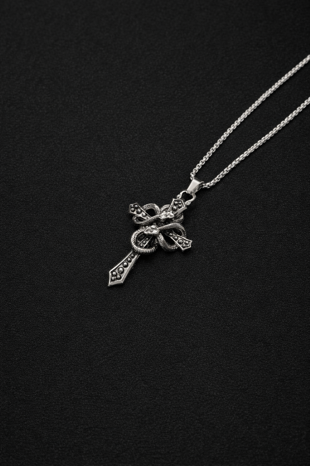 Crucifix medusa cross pendant with chain (Limited edition)