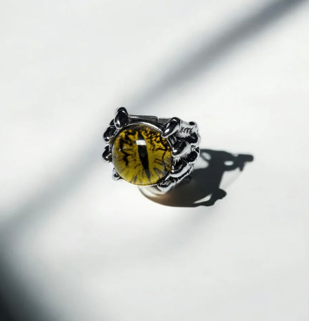 Rebellion yellow eyed gothic ring.