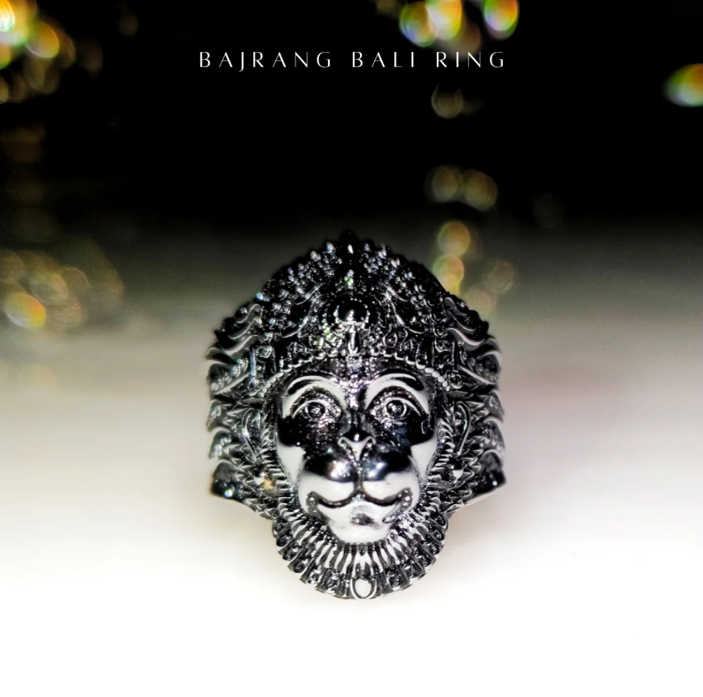Bajrang bali ring +"FREE" Hanuman chalisa pendant (Limited edition deal)