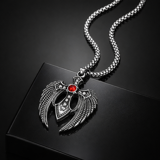 Dark Winged cross pendant chain (Limited Edition)