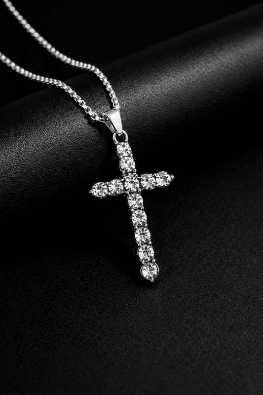 Tennis cross pendant with chain (Limited edition)
